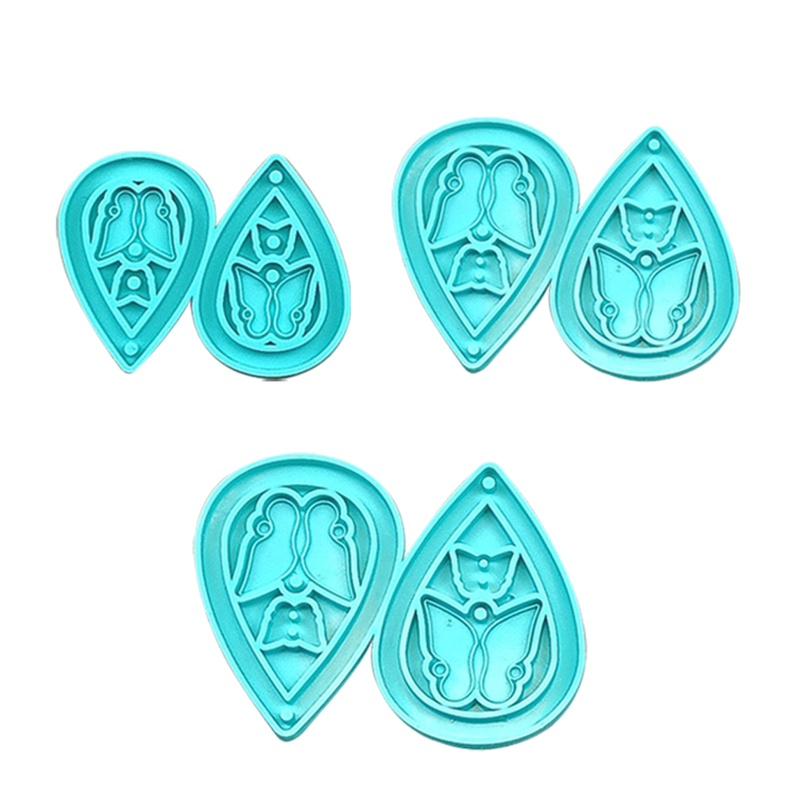 Siy Cetakan Kristal Bentuk Kupu-Kupu Ukuran Besar / Kecil / Medium / Besar Untuk Gantungan Kunci / Anting Diy