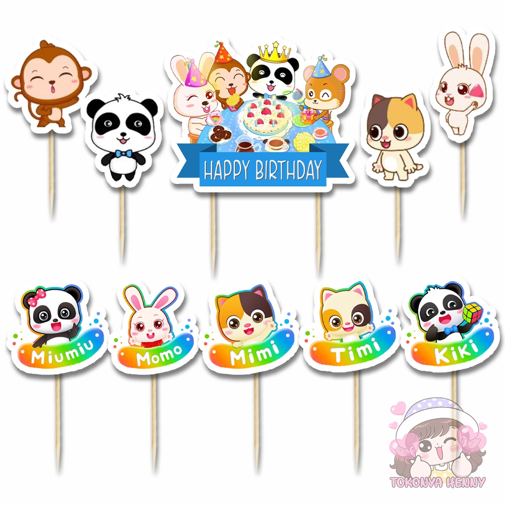 Topper Cake Hiasan Kue Ulang Tahun motif BABY BUS