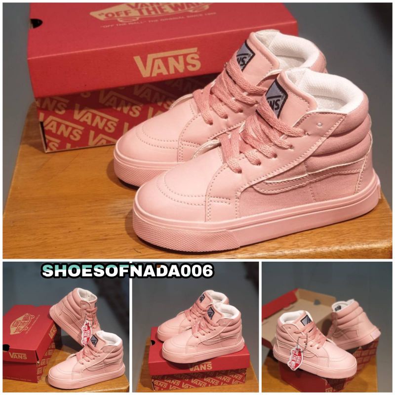 SEPATU ANAK VANS SK8 TALI FULL PEACH SEPATU ANAK PEREMPUAN SEPATU ANAK WANITA