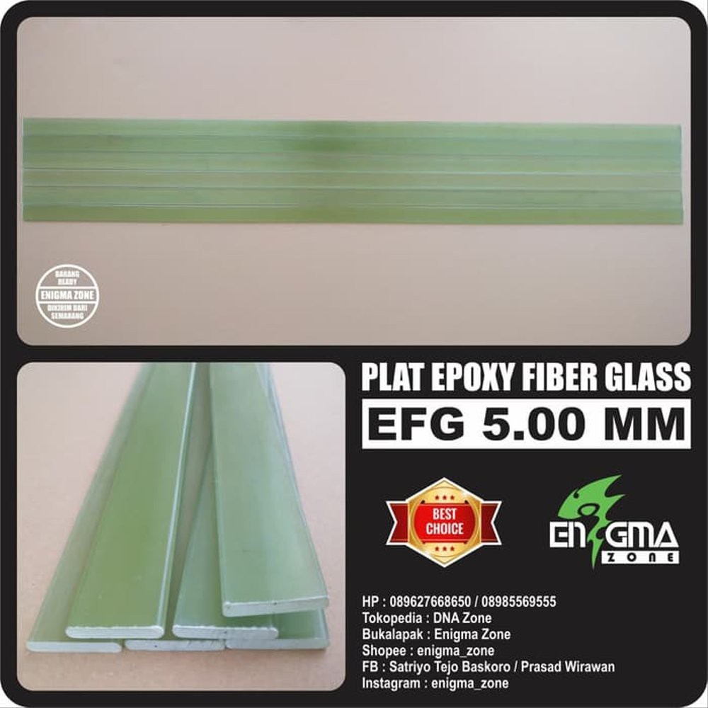 Plat Fiber EFG 5.00 mm Epoxy Fiber Glass Panah Panahan