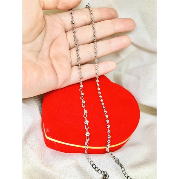 Gelang tangan biji lada silver dewasa Xuping