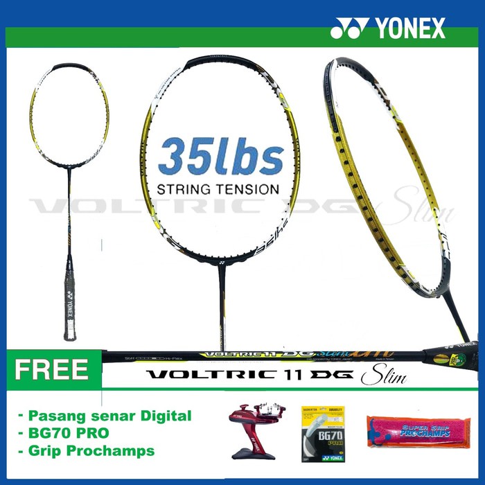 Dijual Raket Badminton YONEX VOLTRIC 11 DG SLIM NEW FREE SENAR YONEX BG 70 Limited