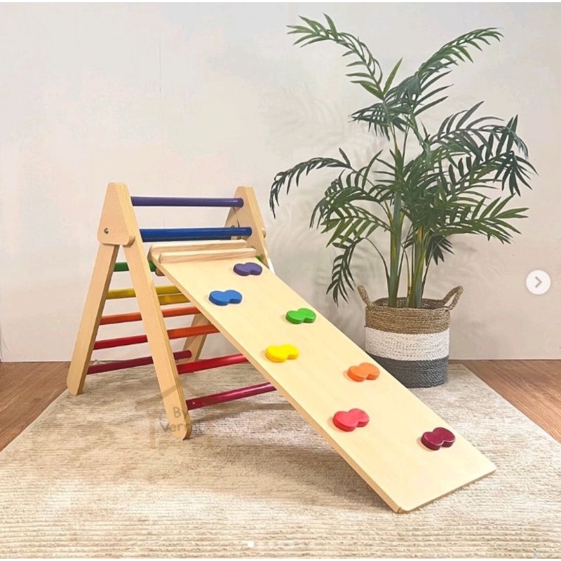 PRELOVED Pikler Triangle [Premium] / Tangga Panjat Anak Kayu / Tangga Panjat Anak Montessori / Stimu