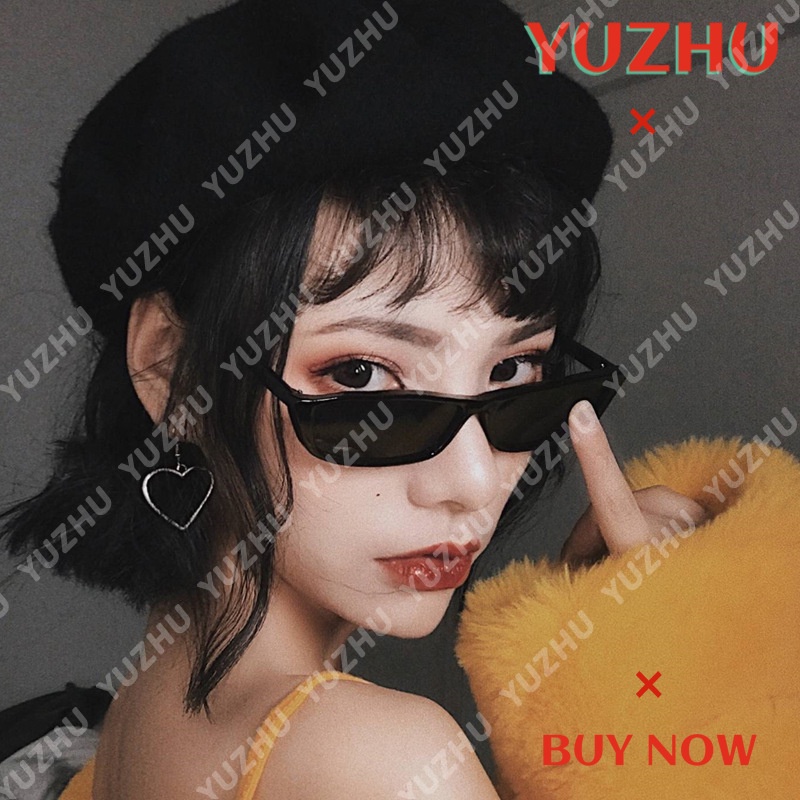 (YUZHU) TERSEDIA &amp; COD Kacamata Hitam Wanita Korean Gaya Rectangle Retro Kaca Mata Sunglasses for Women