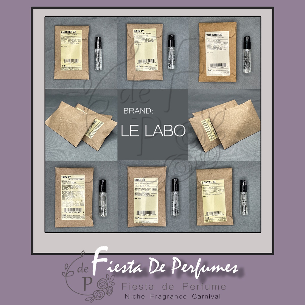 Le Labo Perfume Koleksi Parfum - 1.5ml / 2ml vial parfum 100% original Tester Parfum - decant vial P