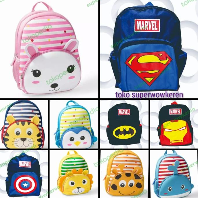 tas anak laki laki perempuan ransel karakter balita PAUD TK lucu