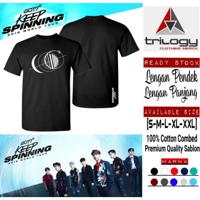 KAOS GOT7 KEEP SPINNING 2019 WORLD TOUR KAOS KONSER KPOP JB MARK YUGYEOM JACKSON JR BAM YOUNGJAE