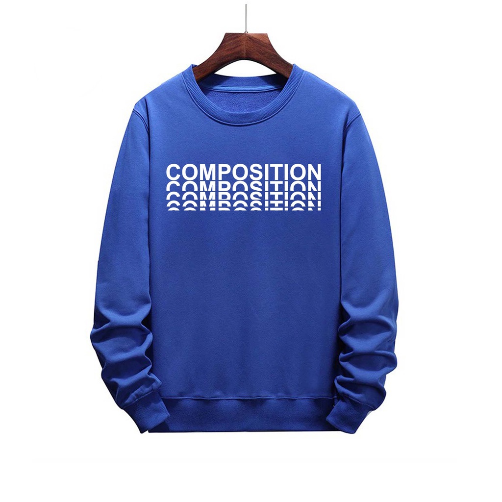 Sweater crewneck COMPOSITION sweater Pria dan wanita  distro polos