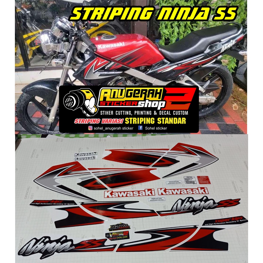 Striping Ninja SS 2010 merah