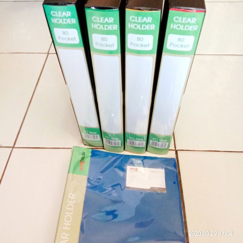 

clear holder / dokumen keeper 80 lembar. folio. inter x folder (1 pcs)