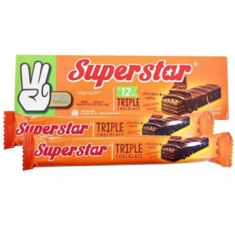 

Superstar tripel choco wafer Netto 12 pcs x 18 gr
