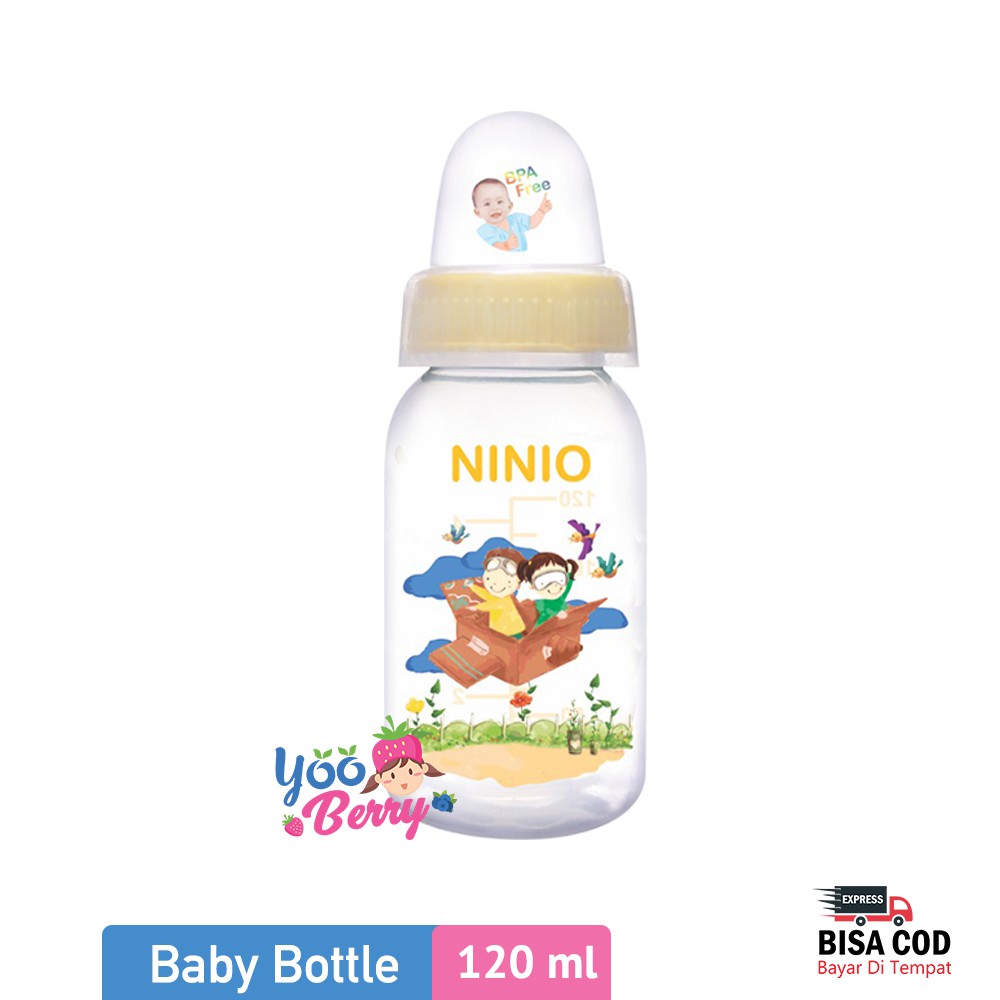 Ninio Round Baby Bottle 120 Ml Botol Susu Bayi BPA Free Murah Berry Mart