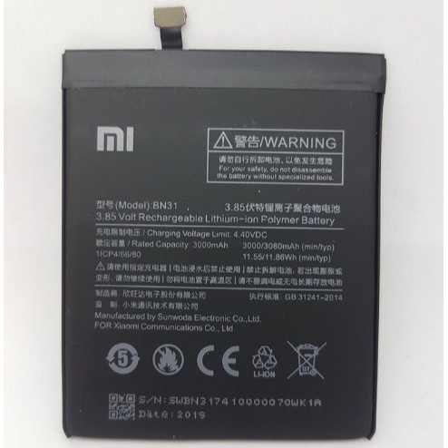 Baterai Battery Xiaomi BN31 Redmi Note 5A Note 5A Prime Original