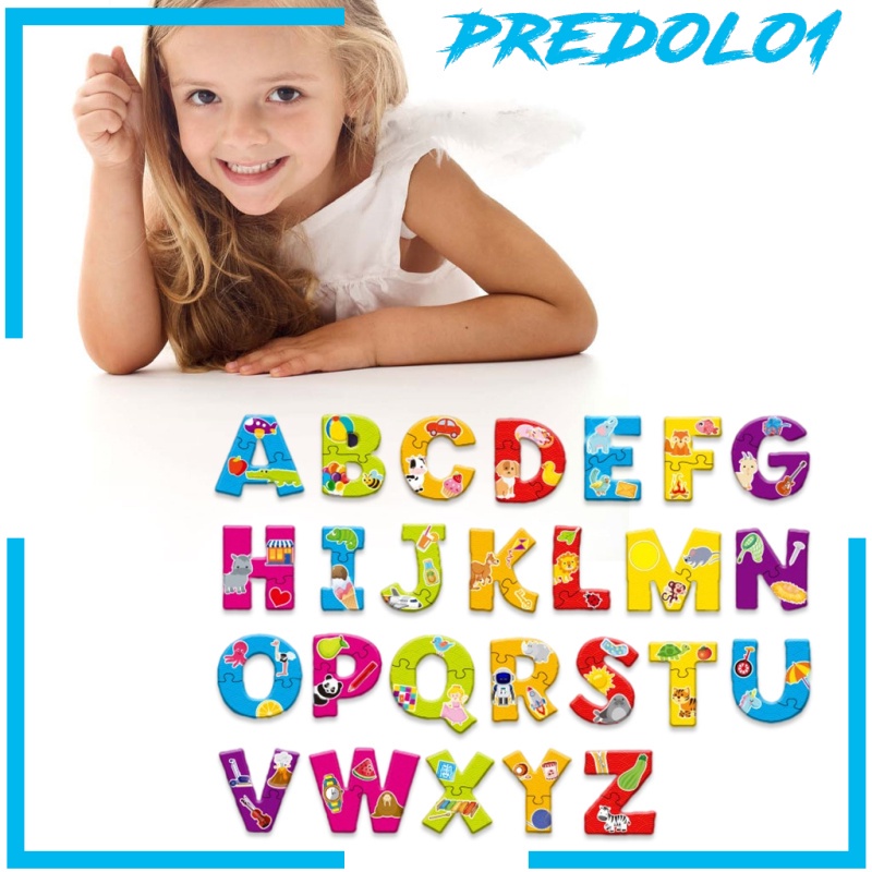 [PREDOLO1] ABC Alphabet Puzzles Match Game Cognition Sorting Spelling Novelty Toys Gift