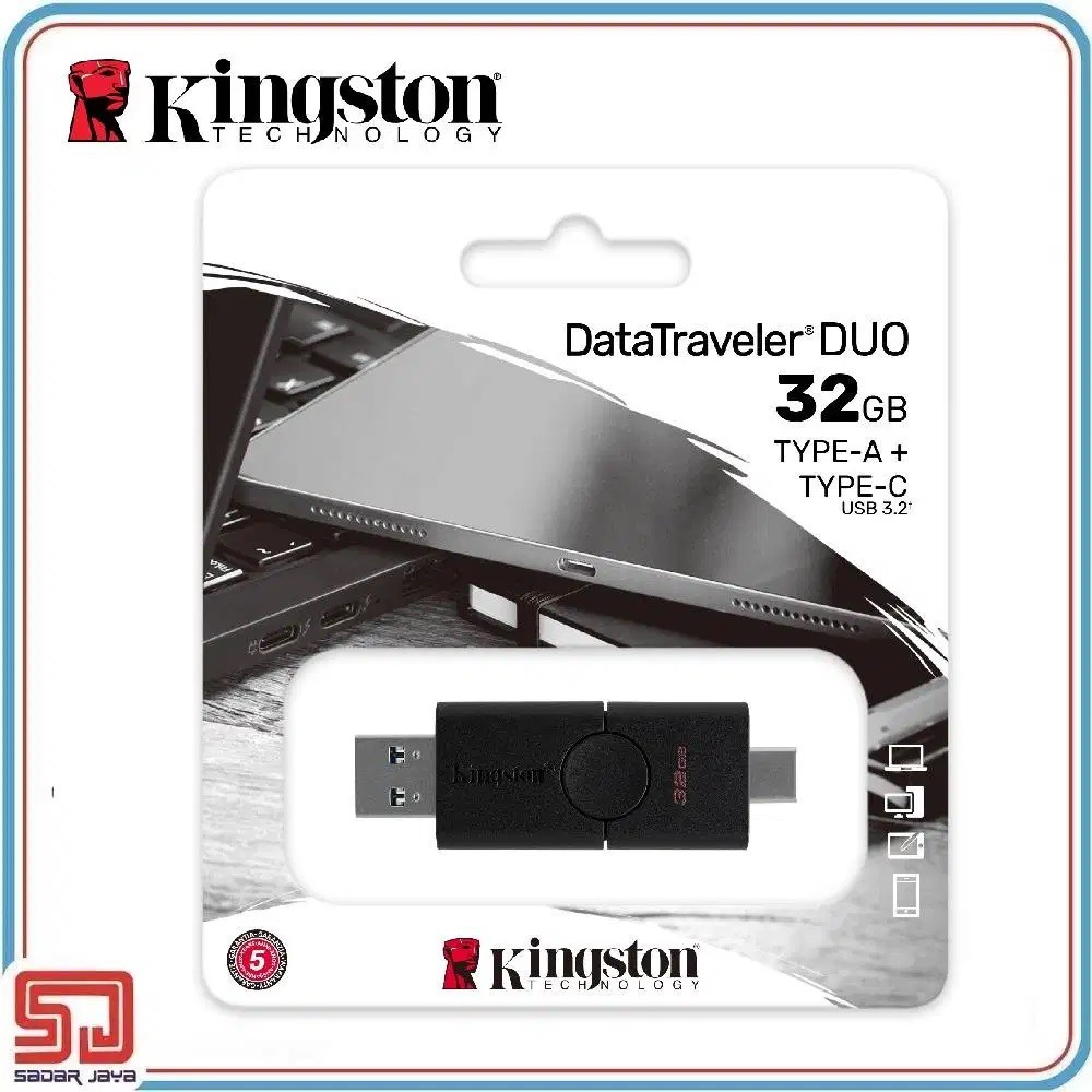Flashdisk Kingston 32GB OTG USB 3.2 Type C DataTraveler Duo Original