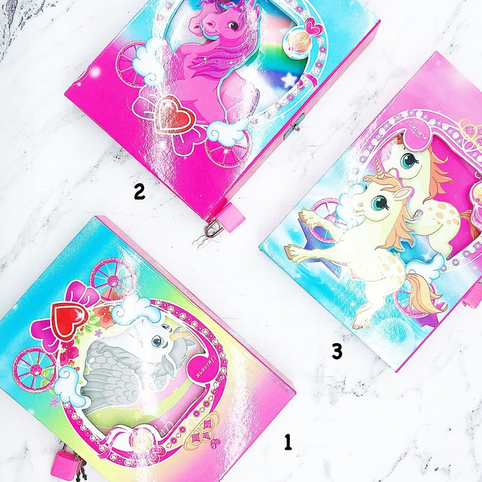 

Buku Notebook diary unicorn kunci - mh