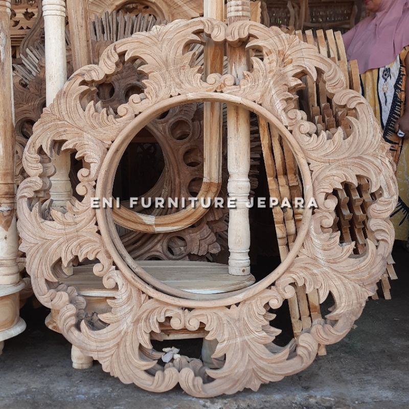 Jual Figura Cermin Ukir Jati Figura Cermin Ukiran Jepara Figura