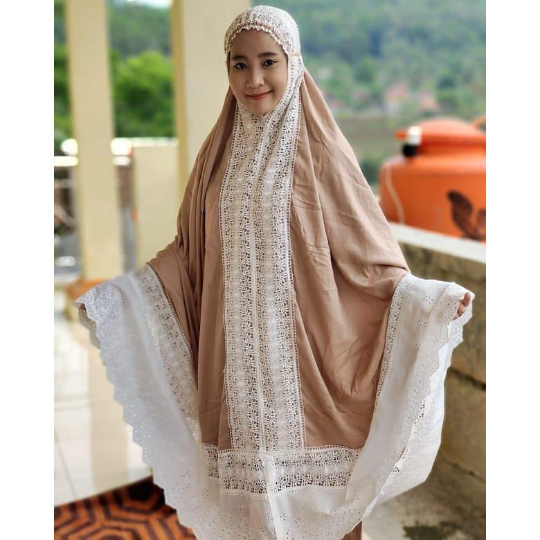 MUKENA RENDA, MUKENA ANDIN, MUKENA ANDIN RENDA PUTIH POLOS