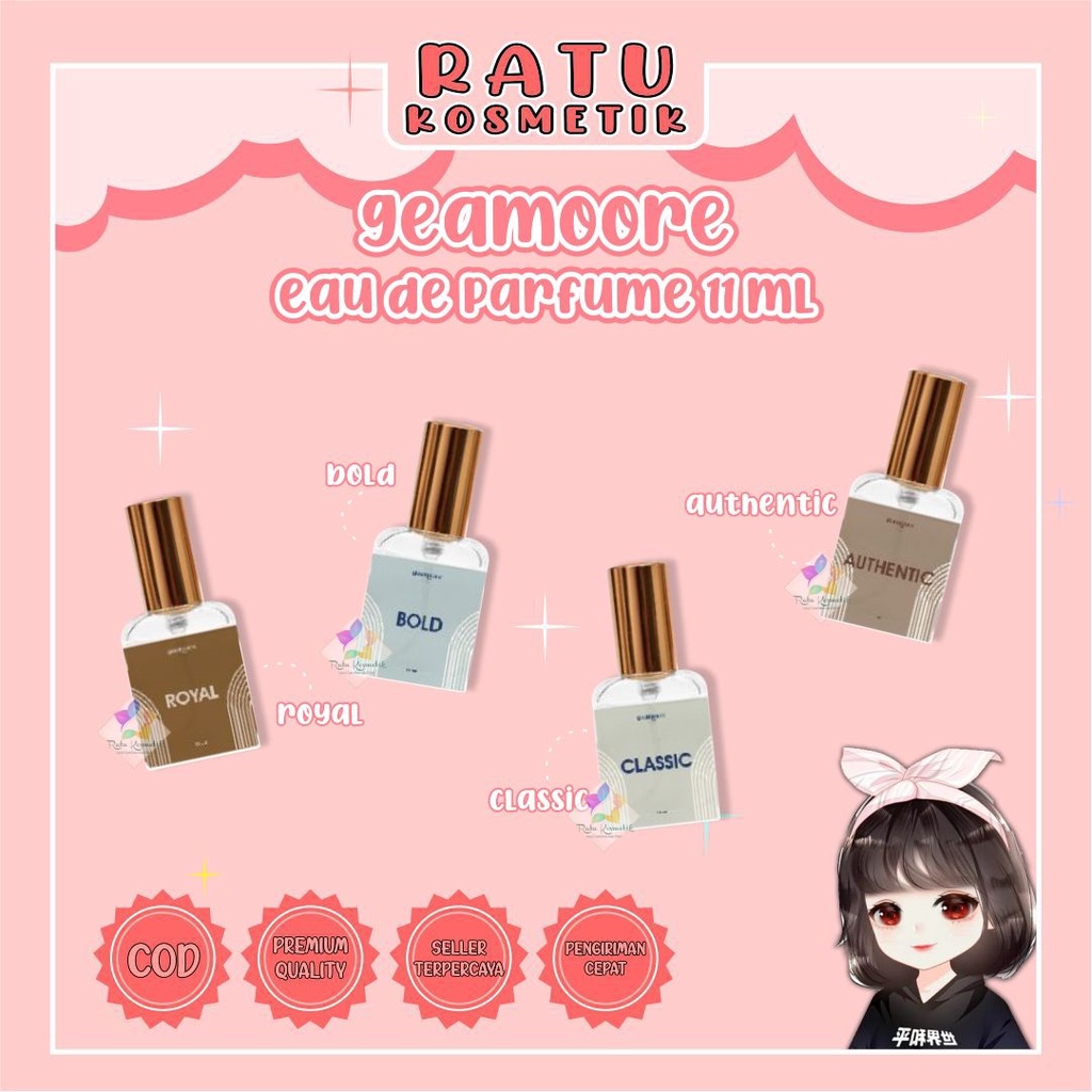 ❤ RATU ❤ Geamoore Eau De Perfume 11 Ml | Parfum EDP Bold | Classic | Royal | Authenthic  (✔️BPOM)