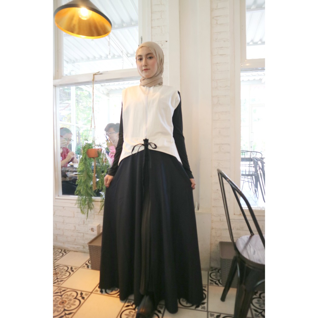 Ezpata Long Cardigan Cardi Tanpa Lengan Outer Muslimah Model Terbaru