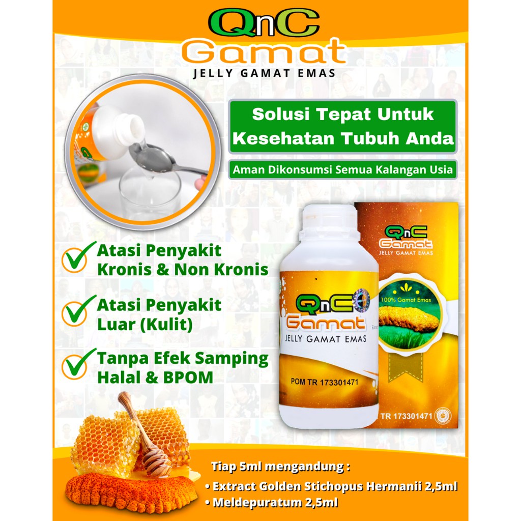 Jelly Gamat QnC Ekstrak Teripang Emas Obat Herbal Berbagai Macam Penyakit