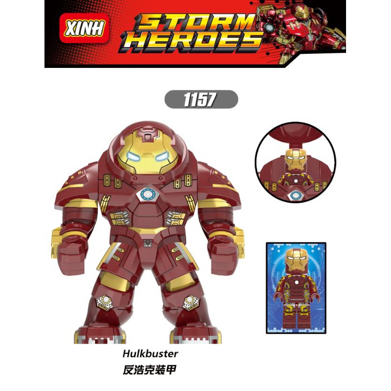 [DJ] Mainan Anak Lego Iron Man + Hulkbuster Robot Besar XH1157 Minifigure Ironman Marvel Avengers Ni