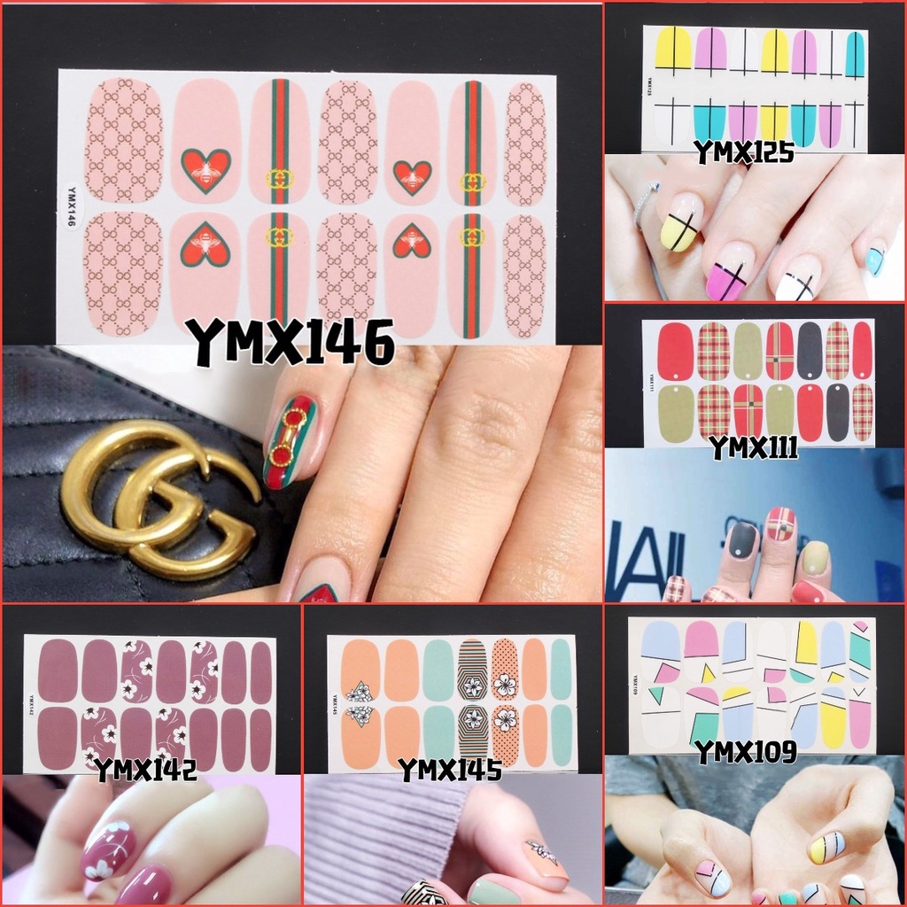 Stiker Kuku Motif Kartun Graffiti Leopard Gaya Korea Untuk Nail Art