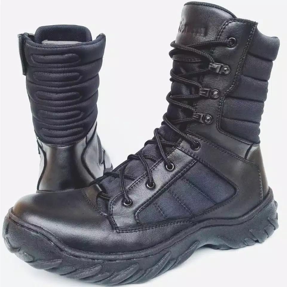 Sepatu PDL Paskhas Kulit Asli Sepatu PDL Tni Polri Security Satpam Sepatu Boots Pria Kulit Sapi Asli