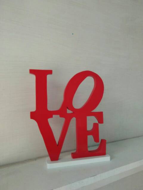 READY woodname LOVE Medium / tulisan kayu / hiasan kayu