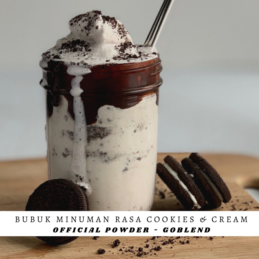 

Bubuk minuman cookies and cream 1 kg / powder minuman rasa cookies & cream 1 kg