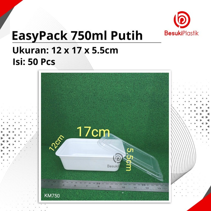 READY Thinwall Box Putih 750ml / Thinwall Putih kotak thinwall easypack Murah