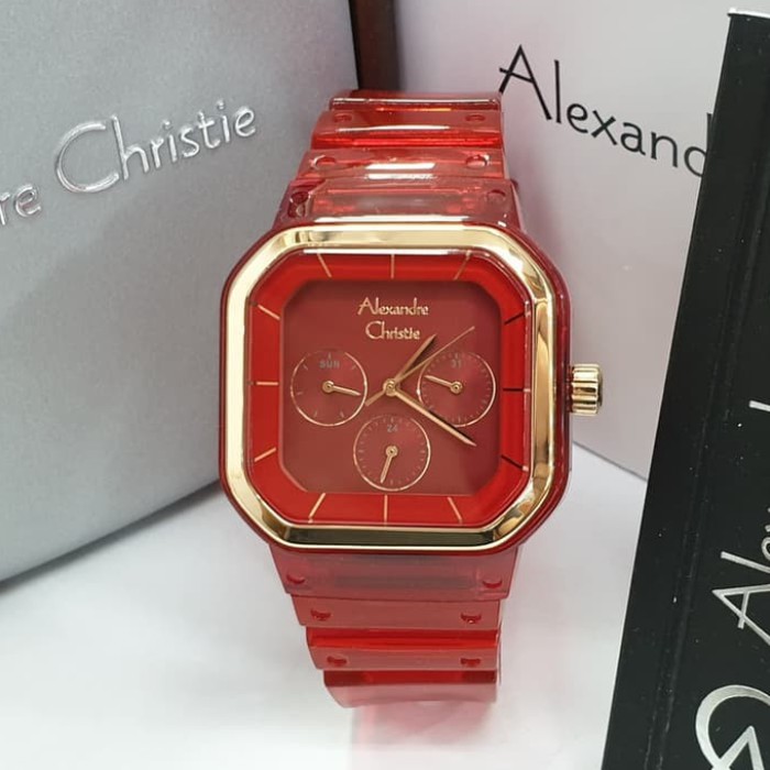 ALEXANDRE CHRISTIE AC 2811 AC2811 UNISEX RED TRANSPARANT ORIGINAL