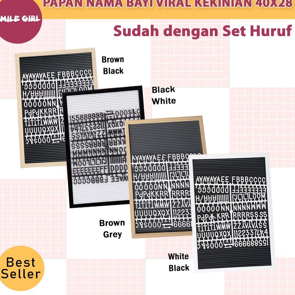 

[KODE 73] [] Papan Nama Bayi / Letter Board Kekinian SmileGirl 40x28