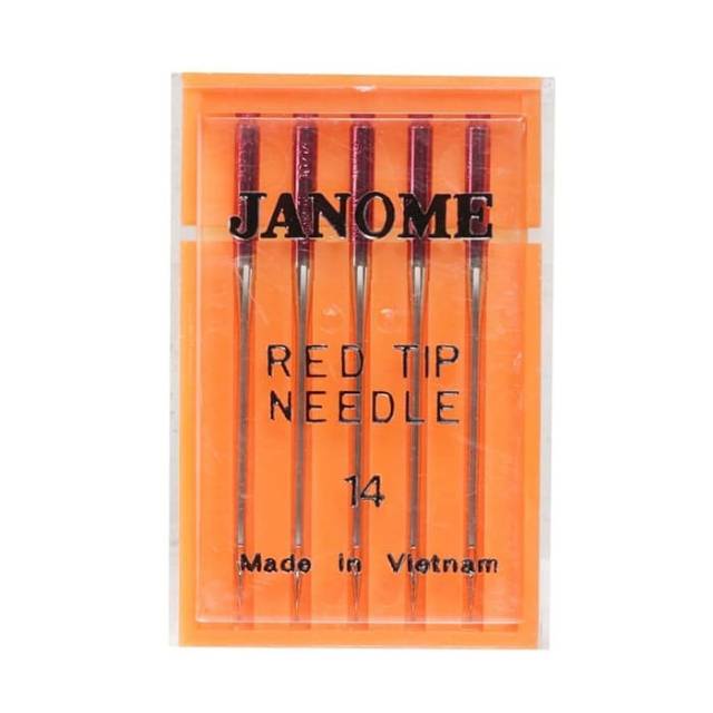 JANOME Red Tip Needles - Jarum Jahit Presisi Tinggi