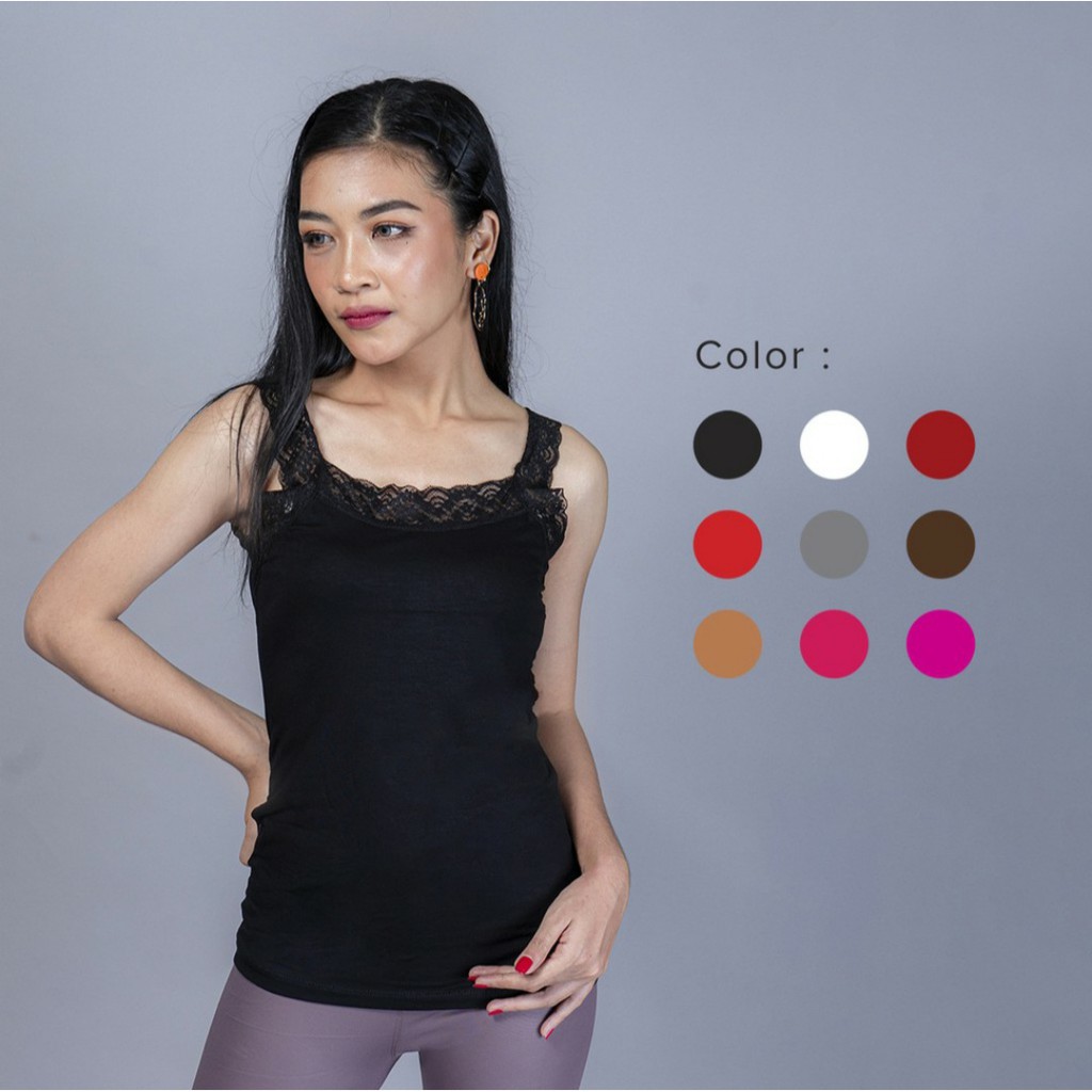 BAJU TANKTOP WANITA TALI RENDA / PAKAIAN DALAM WANITA TANKTOP