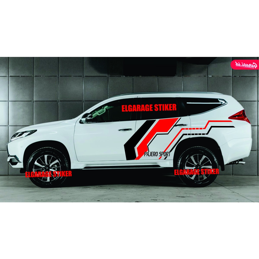 Stiker mobil mitsubishi pajero sport stiker bodi samping mobil pajero sport stiker mobil pajero