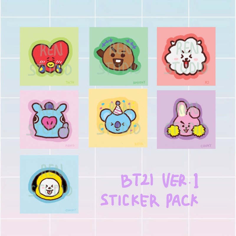 

BT21 Sticker Pack Journal BT21 Cute Sticker