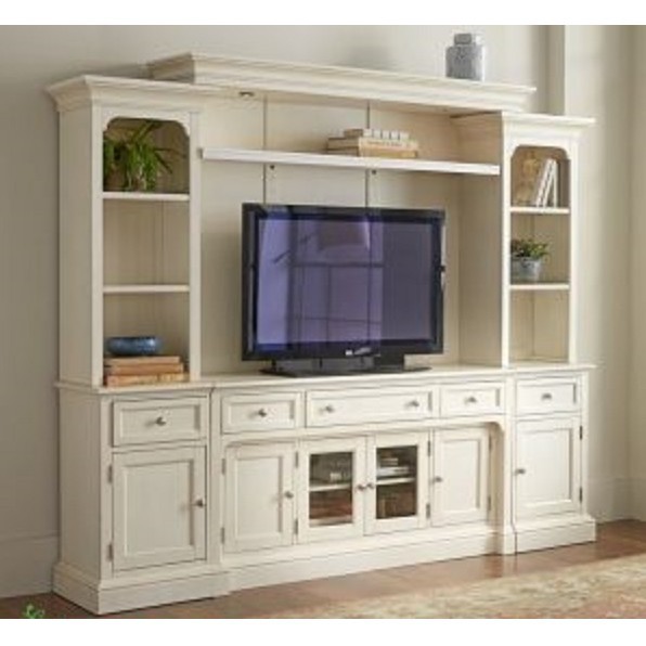 Jual lemari bufet TV minimalis warna putih Mebel Jepara