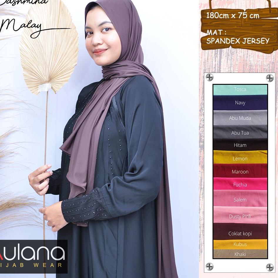 (RE)★ Hijab Jilbab Kerudung PASMINA PASHMINA MALAY MALAYSIA JERSEY Premium Ori Aulana Grosir Murah|J