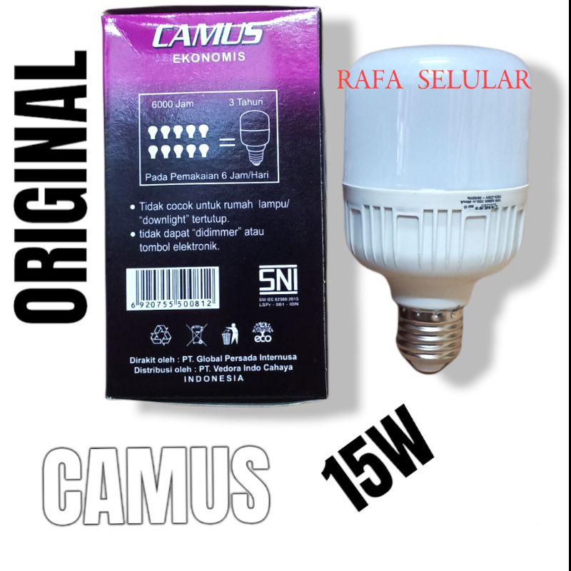 Lampu LED 15W Camus Putih Terang Kapsul 15 Watt Bergaransi
