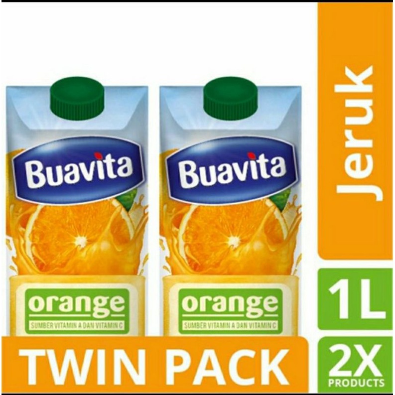 

Buavita Orange Juice Minuman Jus Buah Jeruk Asli 1000 Ml Twinpack