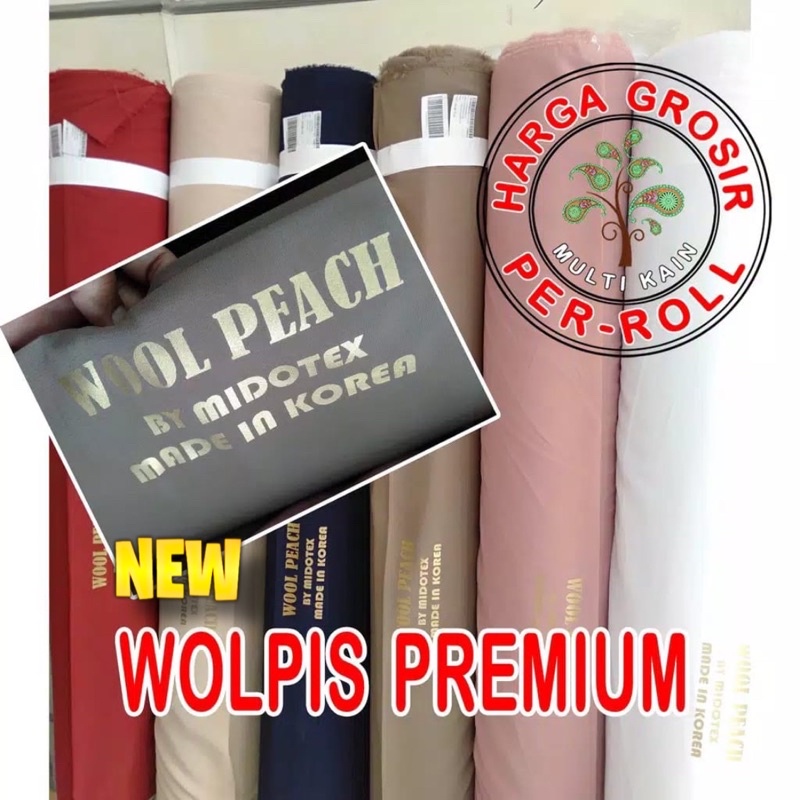 Bahan Kain Wolpis wolfis wolvis Monalisa Premium 1 Roll 50 yard