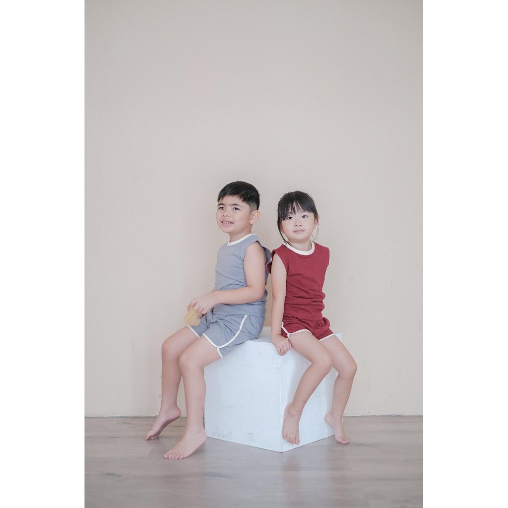 Haroo Jiyu Set 1-6Y Setelan Anak Tanpa Lengan / Baju Anak Tanpa Lengan