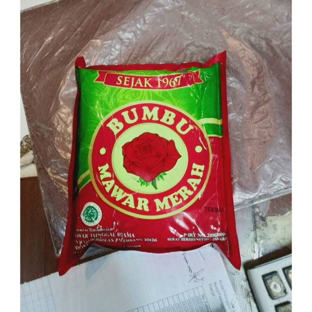 

Bumbu tekwan model mawar merah 250 gram