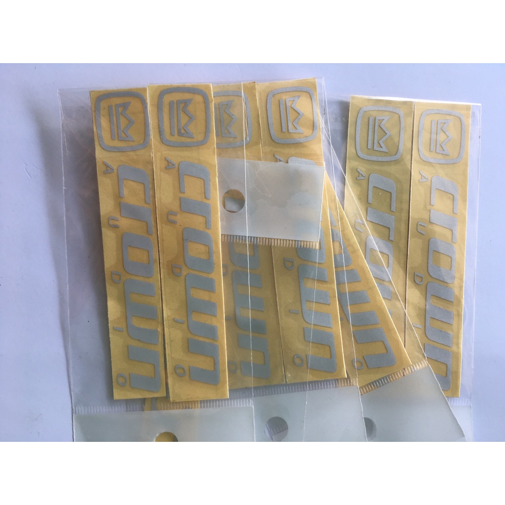 stiker cutting timbul logo audio crown