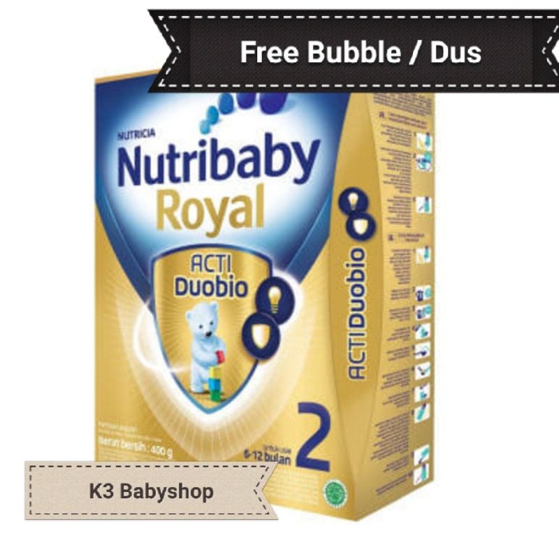 Nutribaby Royal 2 Acti DuoBio box 400gram 400 gr susu formula bayi 6-12 bulan kemasan baru nutricia