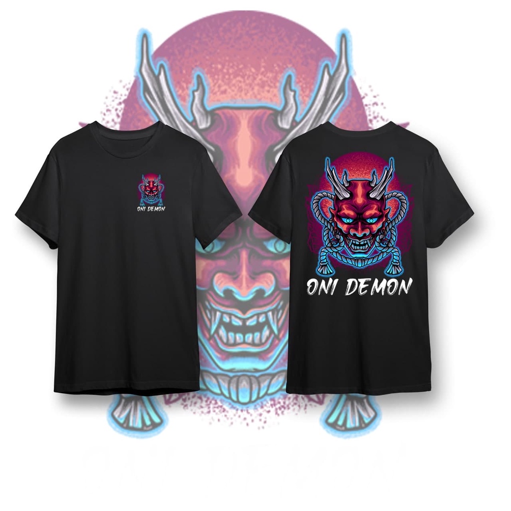 RK - Kaos Pria ONI DEMON Baju Kaos Distro Kaos Gambar Printing Kaos Pria