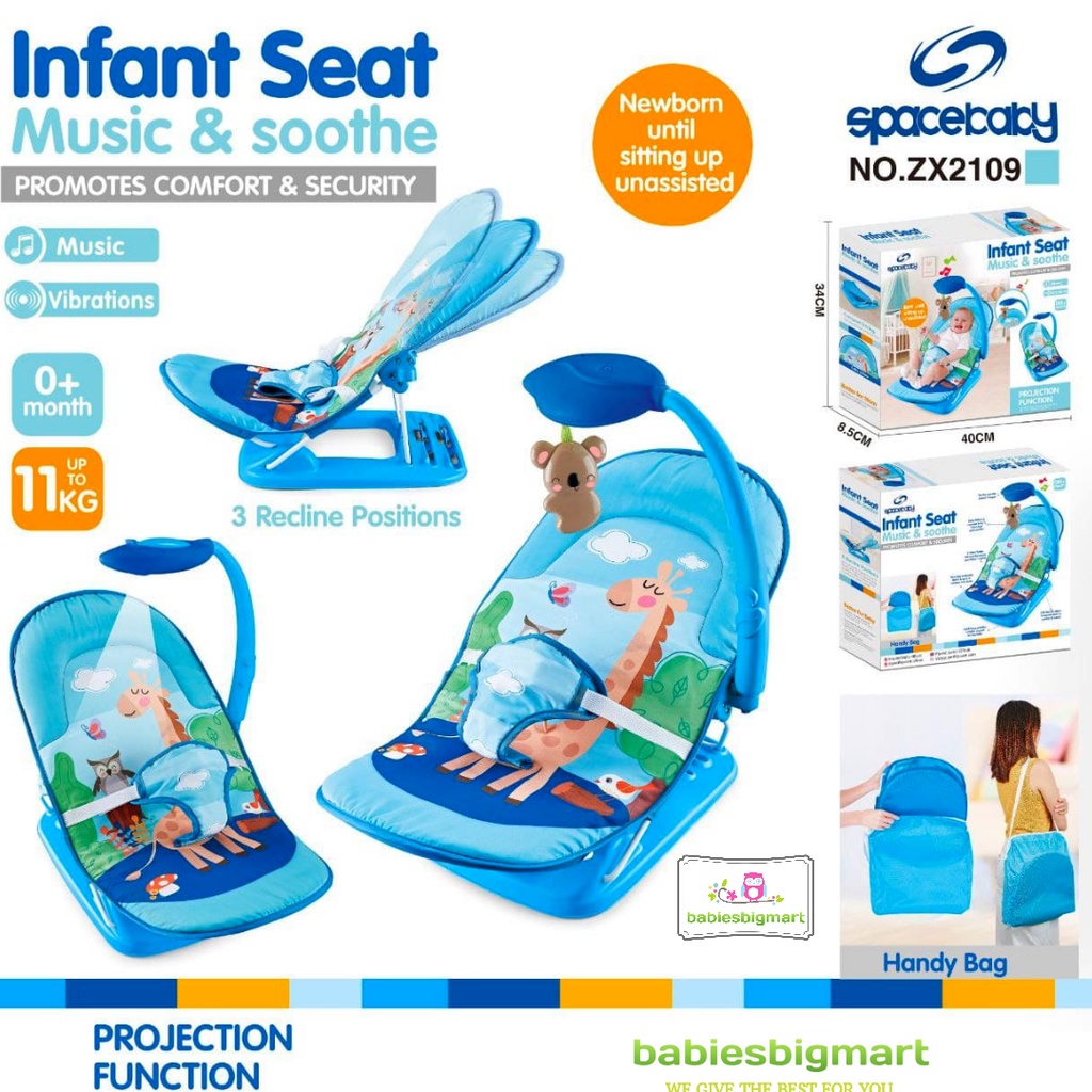 Bouncer Spacebaby ZX 2109 Swinger Rocker Proyektor Pliko Baby Fold Up Infant Rocker 07318 - 07319