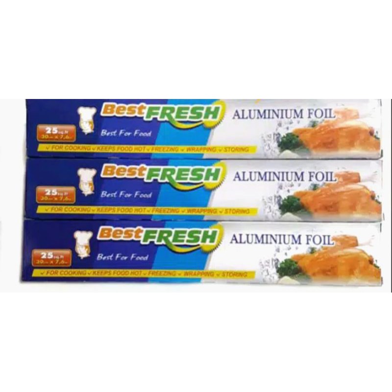 ALUMINIUM FOIL BEST FRESH FOR FOOD 30cmx7..6 m