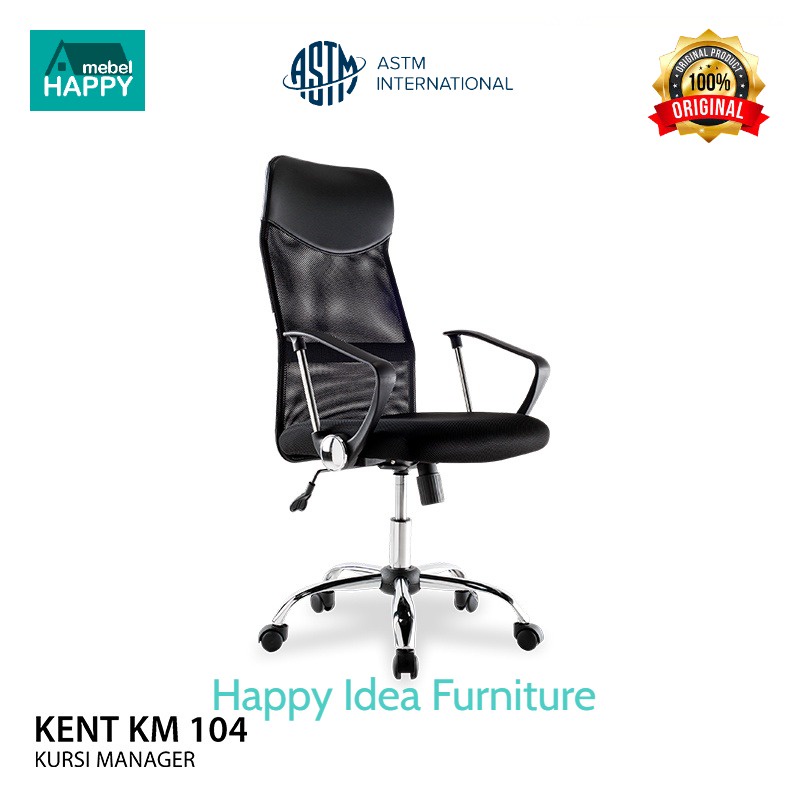 𝗛𝗮𝗽𝗽𝘆 𝗜𝗱𝗲𝗮 - Kursi Manager / Kursi Kantor Hidrolik / Kursi Kerja / Kent KM 104